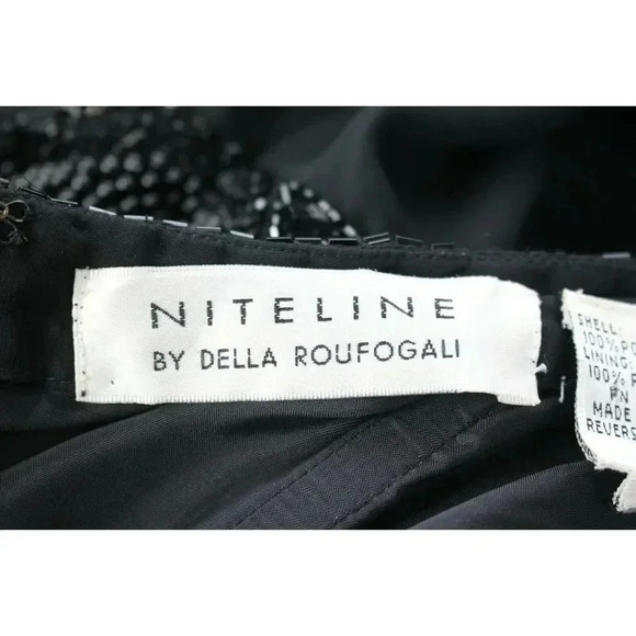 Niteline black beaded evening dress size 4 - Picture 9 of 10